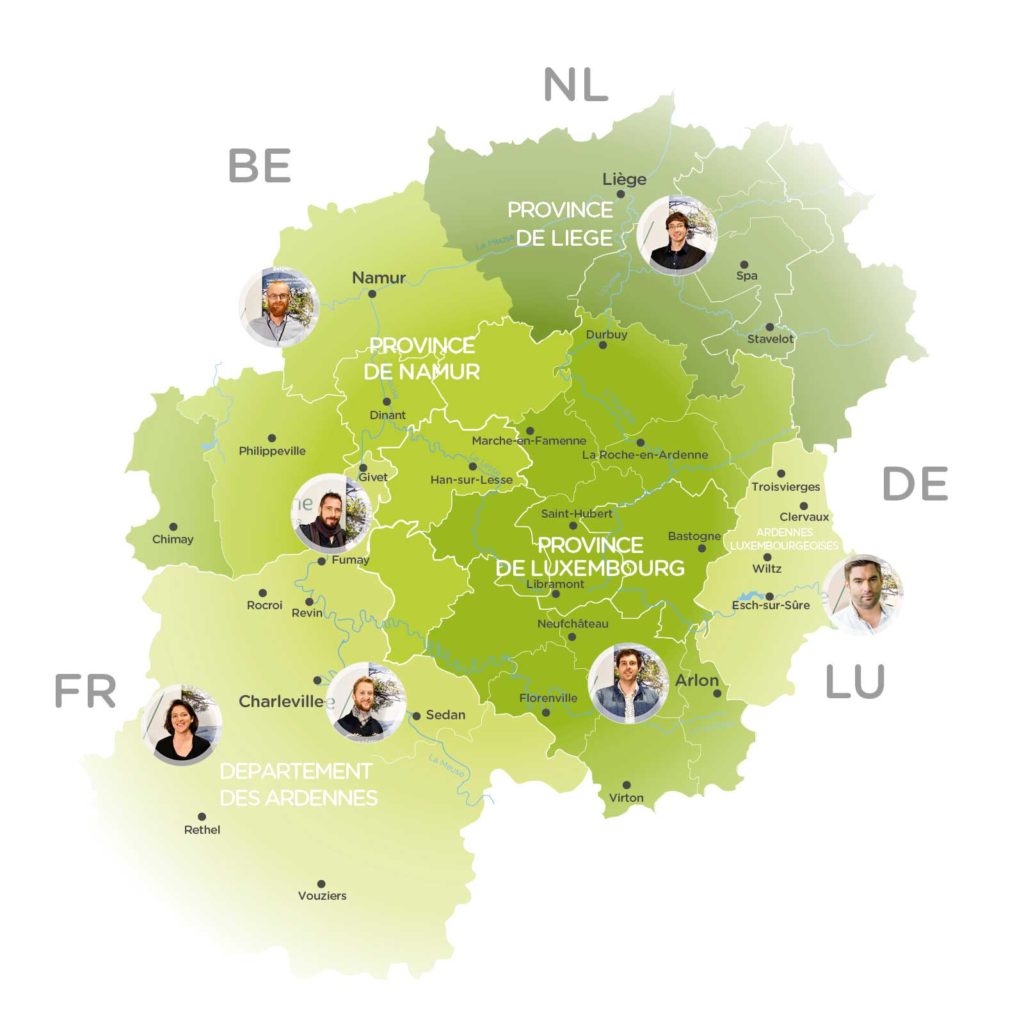 Carte des référent à la marque Ardenne 2019