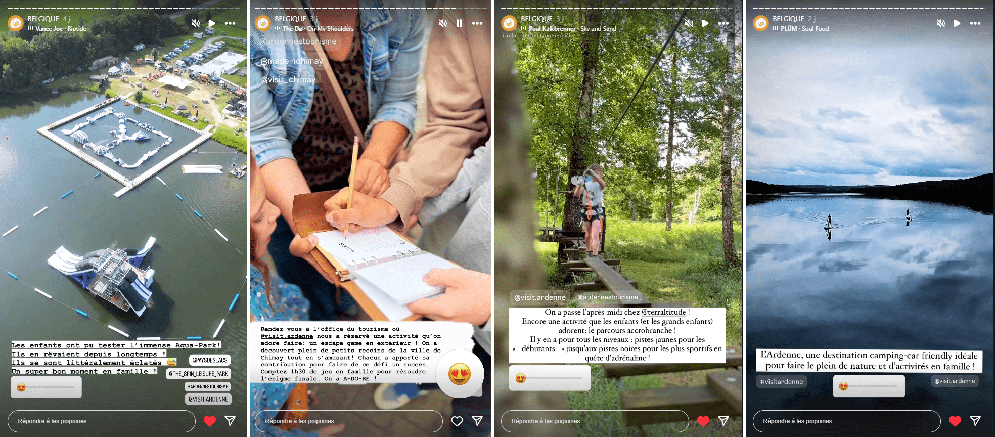 Stories Instagram - Les Poipoines en Ardenne